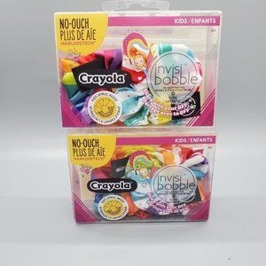 2 Invisibobble SPRUNCHIE MultiPack 2pc Crayola Childrens Colorful Hair Tie